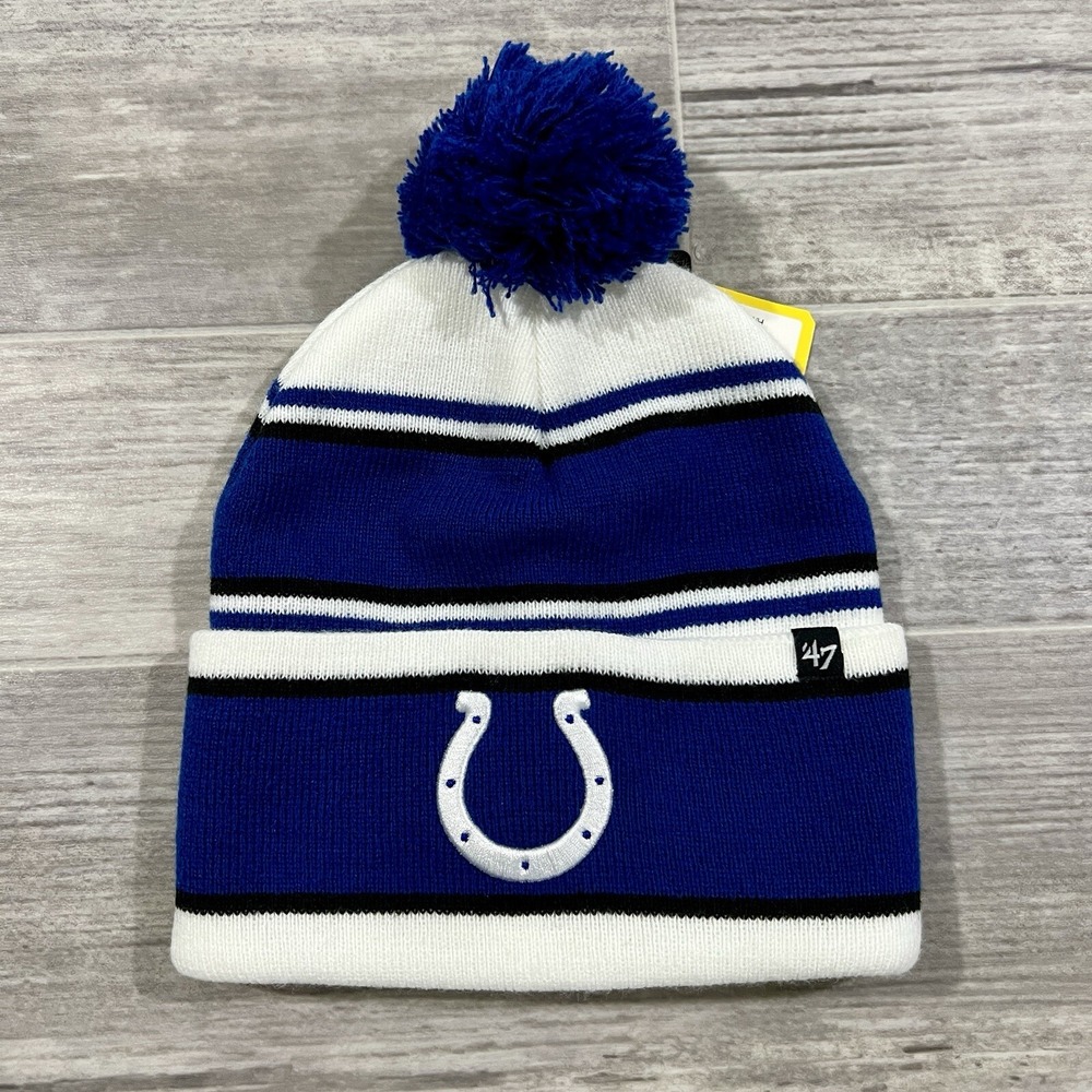 NWT Indianapolis Colts Youth NFL '47 Beanie Multicolor One Size FOOTBALL WINTER